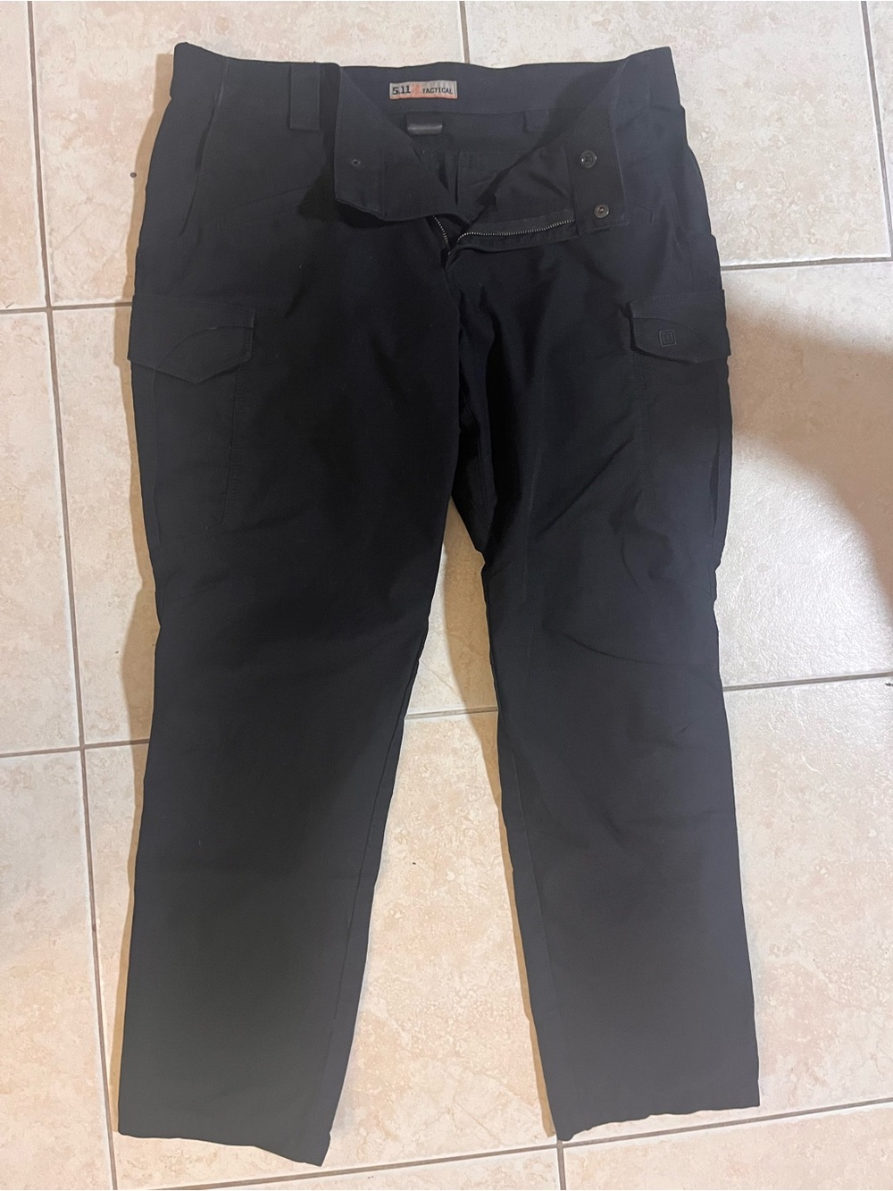 5.11 Tactical Men's Black Cargo Pants with Multiple Pockets
